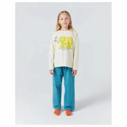 Pyjama Rayé Eléphant Coton Bio | Bleu