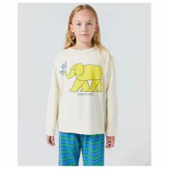 Pyjama Rayé Eléphant Coton Bio | Bleu
