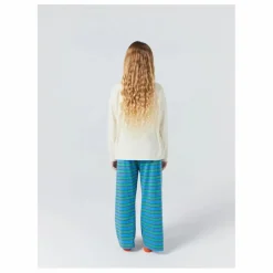 Pyjama Rayé Eléphant Coton Bio | Bleu