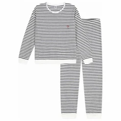 Pyjama Rayé Eponge | Ecru