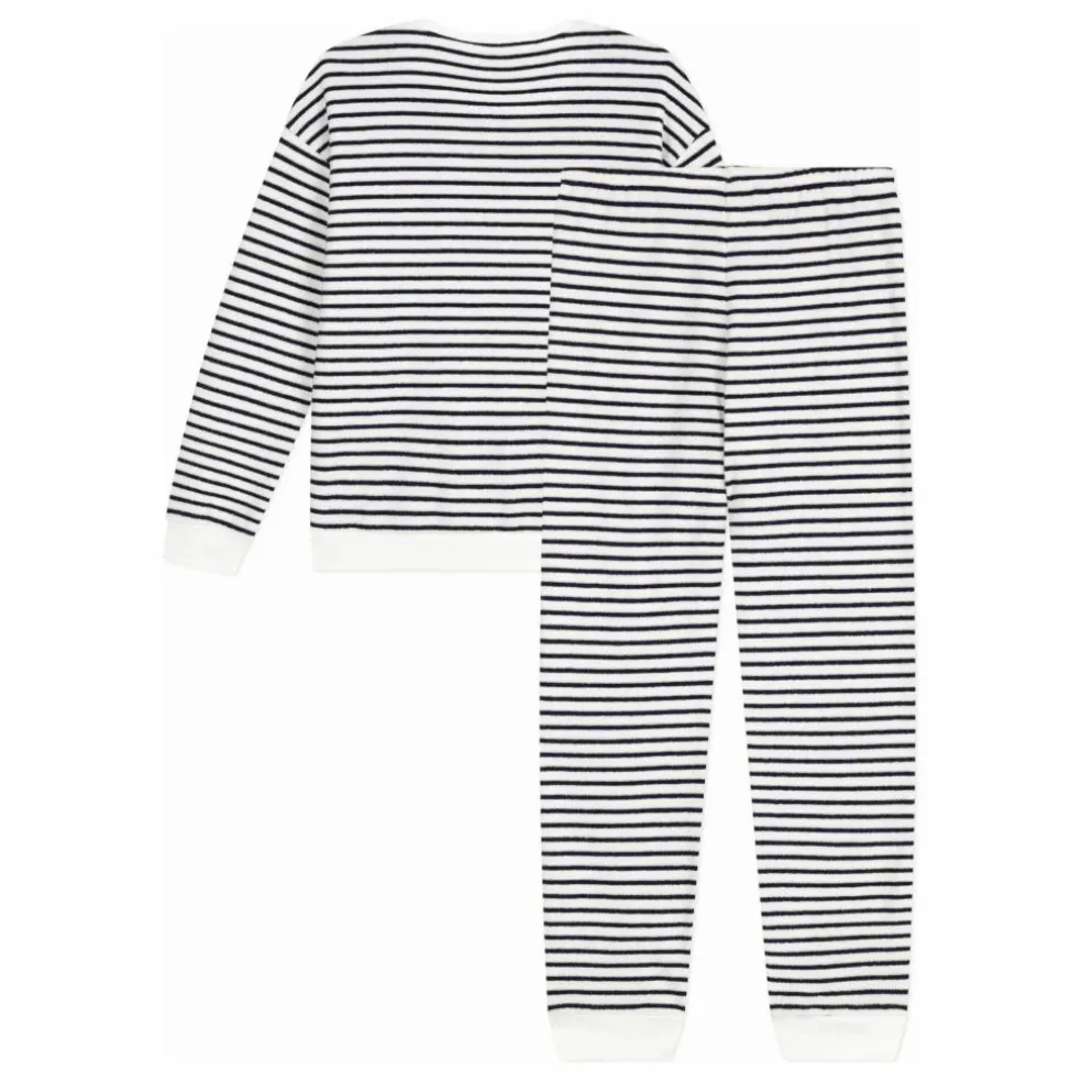 Pyjama Rayé Eponge | Ecru