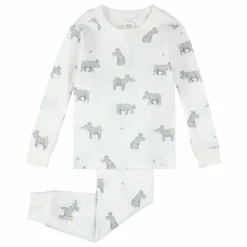 Pyjama Rhinocéros Coton Bio | Ivoire