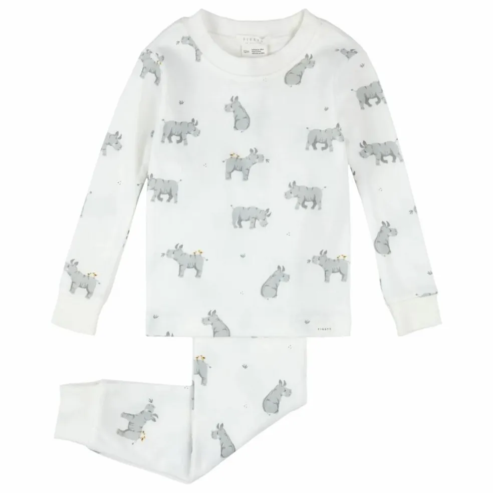 Pyjama Rhinocéros Coton Bio | Ivoire