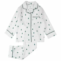 Pyjama Sapins Popeline Fibres Recyclées | Blanc