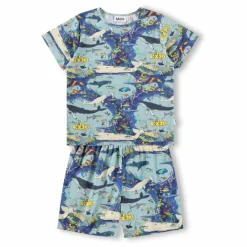 Pyjama Short Luvis Baleines Coton Bio | Bleu