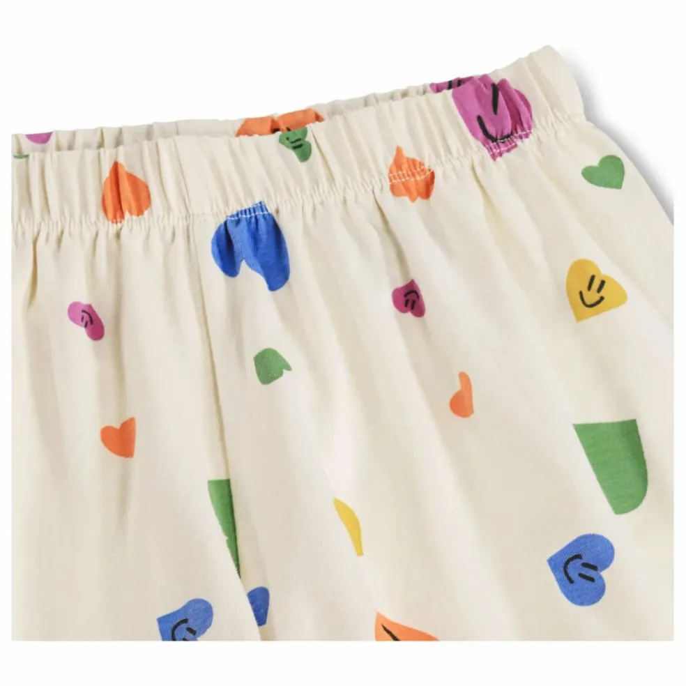 Pyjama Short Luvis Cœurs Coton Bio | Ecru