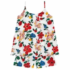 Pyjama Strappy Hibiscus | Rouge cerise