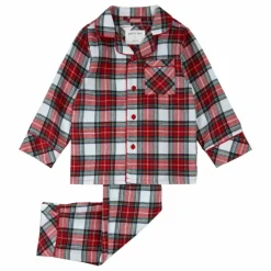 Pyjama Tartan Flanelle Fibres Recyclées | Rouge