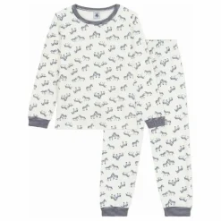 Pyjama Zèbres Coton Bio | Ecru