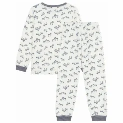 Pyjama Zèbres Coton Bio | Ecru