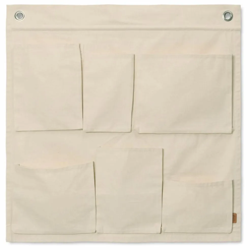 Rangement mural en coton | Blanc