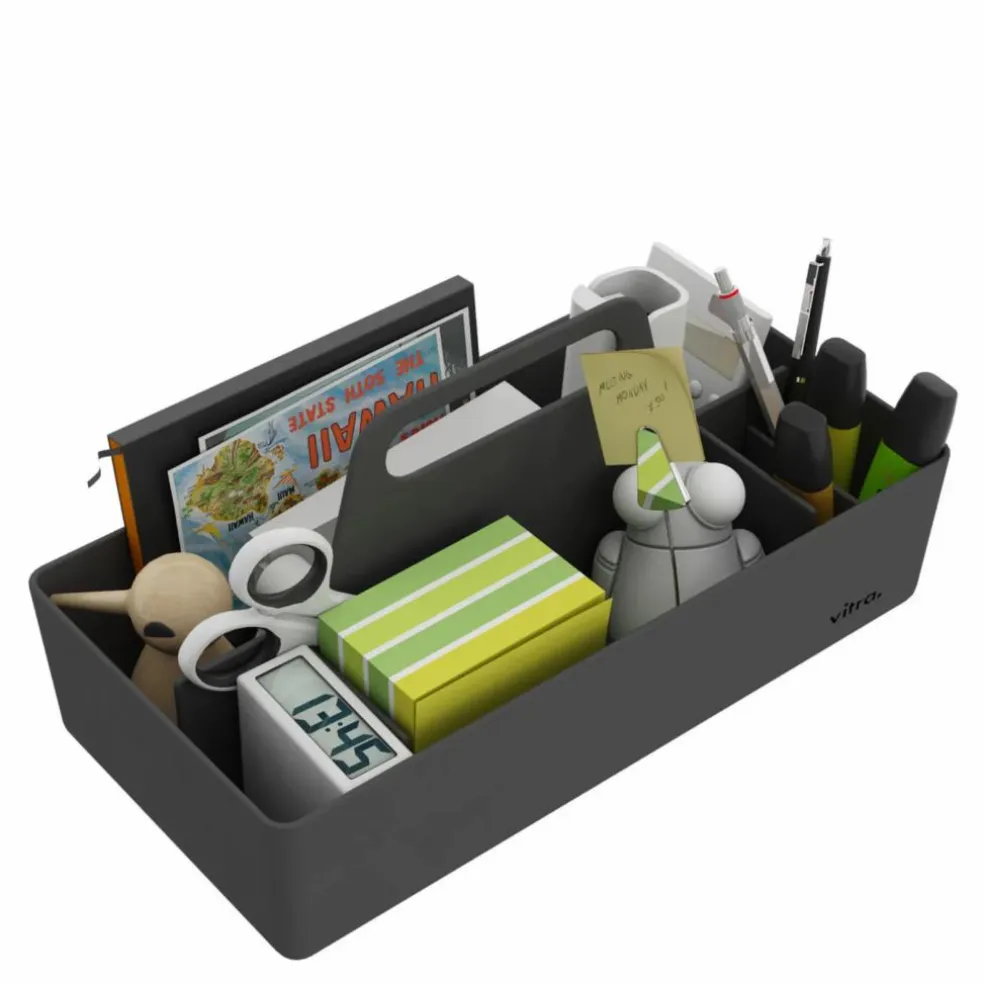Rangement Toolbox en plastique recyclé - Arik Levy | Noir