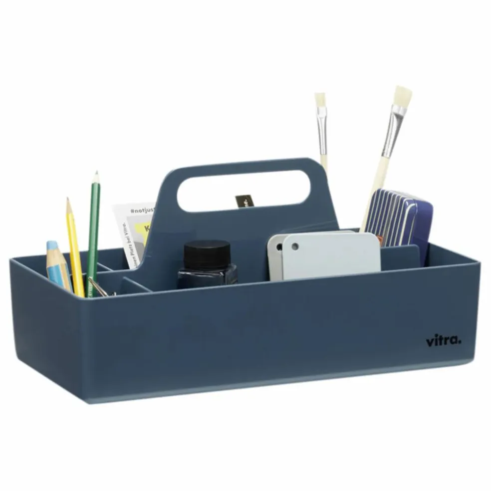 Rangement Toolbox en plastique recyclé - Arik Levy | Bleu de mer