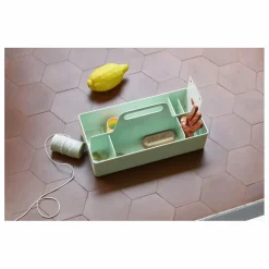 Rangement Toolbox en plastique recyclé - Arik Levy | Vert Menthe