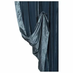 Rideau en velours de soie Istanbul bleu