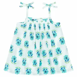Robe à Bretelles Violette Anémone | Bleu ciel