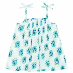 Robe à Bretelles Violette Anémone | Bleu ciel