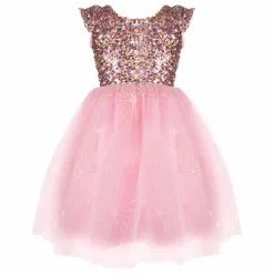 Robe à sequins | Rose