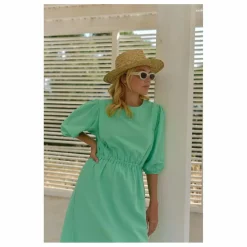 Robe Aime Seersucker - Collection Femme | Vert Menthe