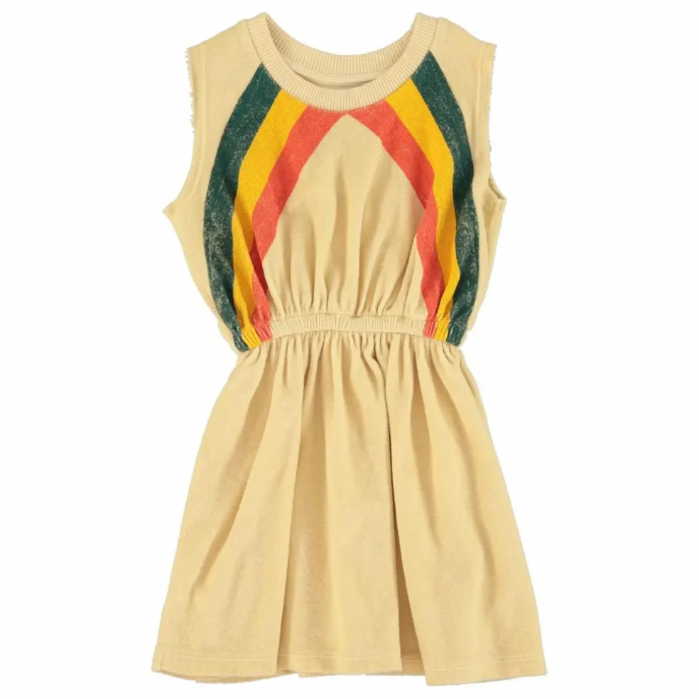 Robe Ajouré Rayure Eponge Bio | Sable
