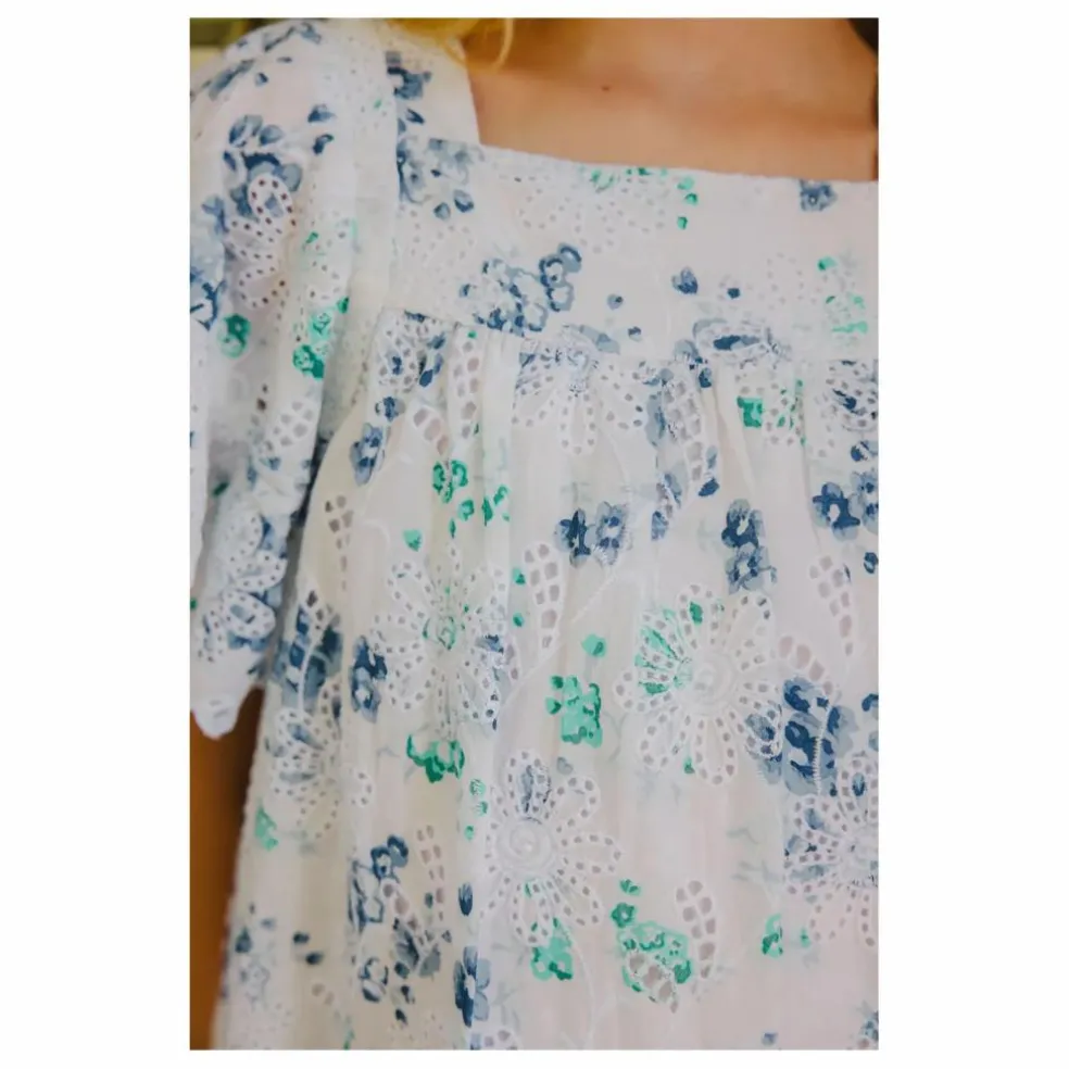 Robe Ajourée Liberty | Blanc