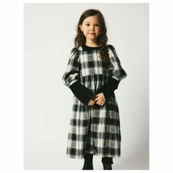 Robe Alva Carreaux Coton Bio | Noir