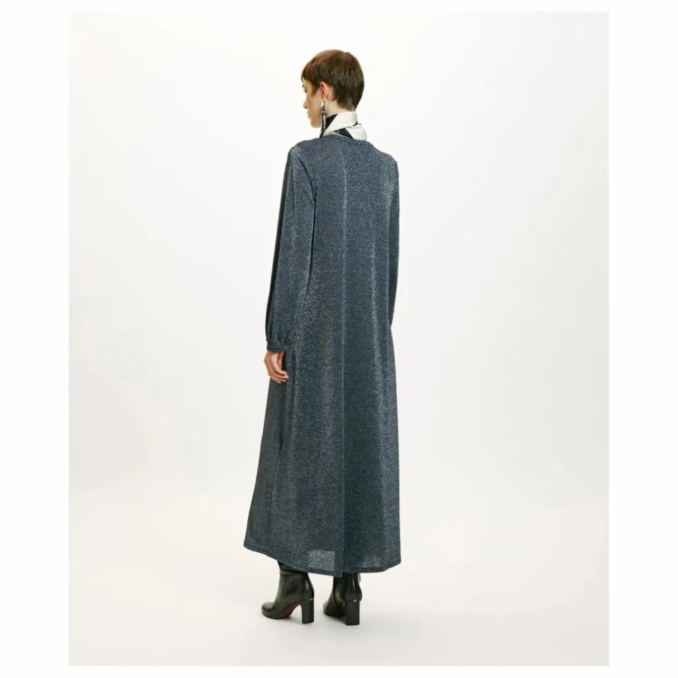 Robe Amede Métallisée | Gris argent