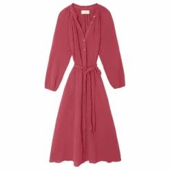 Robe Andrea Gaze de Coton | Rouge