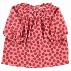 Robe Bébé Pomme Gaze de Coton Bio | Rose