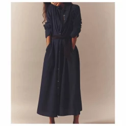 Robe Boden Popeline de Coton | Bleu marine