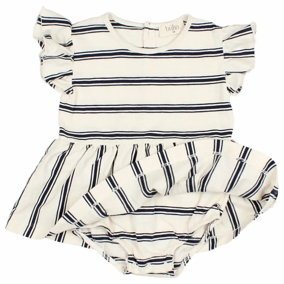 Robe Body Rayures Coton Bio | Bleu