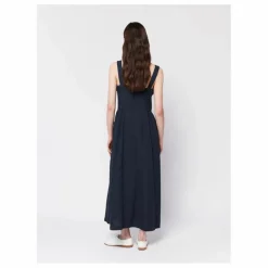 Robe Boutonnée Coton et Lin - Collection Femme | Bleu nuit