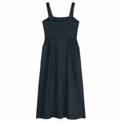 Robe Boutonnée Coton et Lin - Collection Femme | Bleu nuit