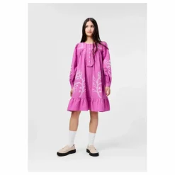 Robe Boutonnée Crelo Fleurs Coton Bio | Violet