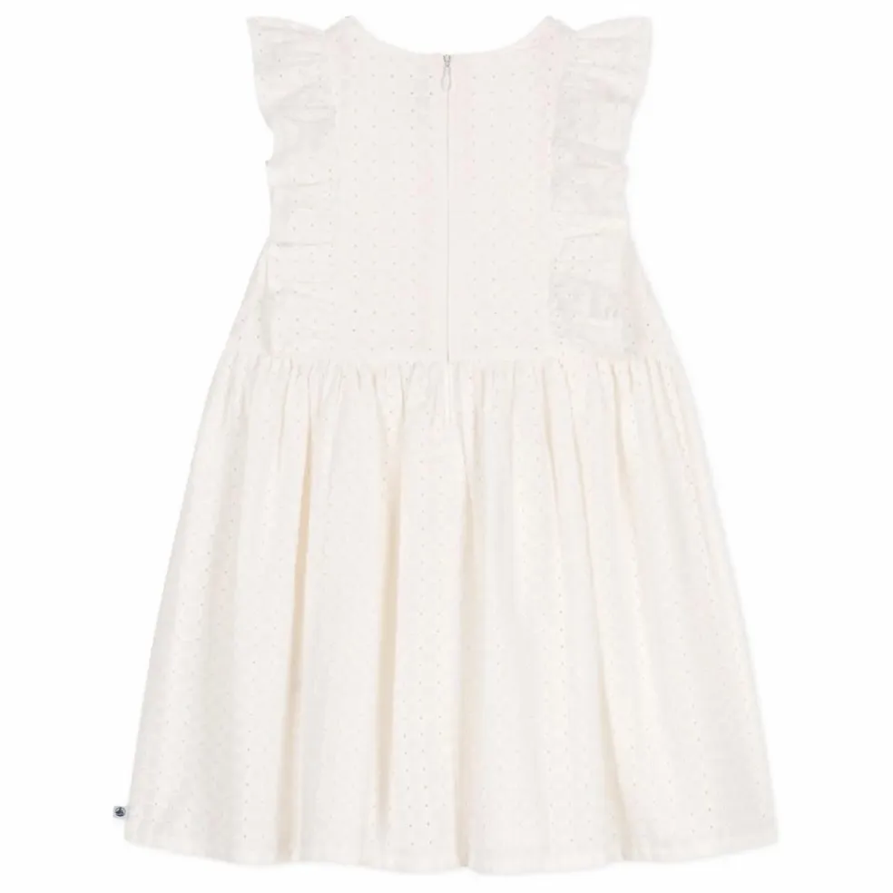Robe Brendice Broderie Anglaise Coton Bio | Blanc