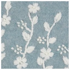 Robe Brodée Laine | Bleu gris