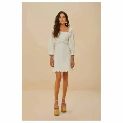 Robe Brodée Lin | Blanc