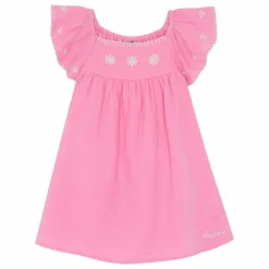 Robe Brodée Rêve | Rose bonbon