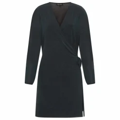 Robe Cache-Cœur en Glitter | Bleu Vert