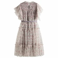 Robe Carolina Fleurie | Rose pâle