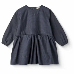 Robe Carreaux Coton Bio | Bleu marine
