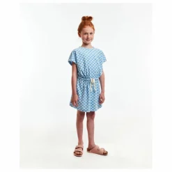 Robe Carreaux Dori | Bleu ciel