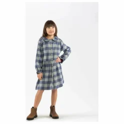 Robe Carreaux Flanelle Tencel | Bleu