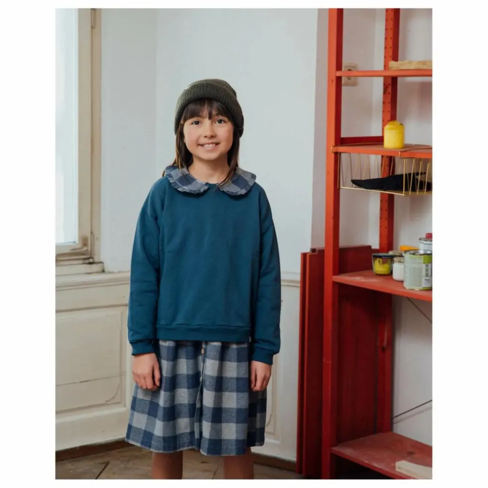 Robe Carreaux Flanelle Tencel | Bleu