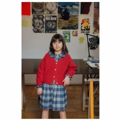 Robe Carreaux Flanelle Tencel | Bleu