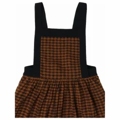 Robe Carreaux Laine de Mérinos | Bleu marine