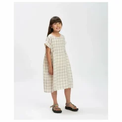 Robe Carreaux Lin | Beige