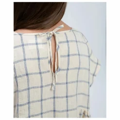 Robe Carreaux Lin | Beige