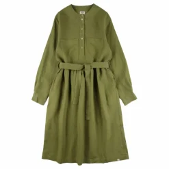 Robe Ceinture Lin | Vert olive