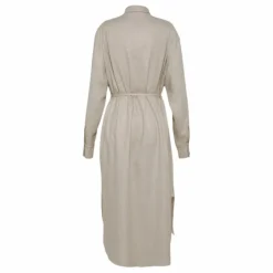 Robe Chemise Etamine Laine | Ecru
